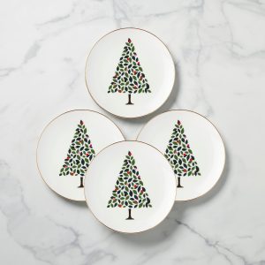 Evergreen Accent Plates - Set of 4