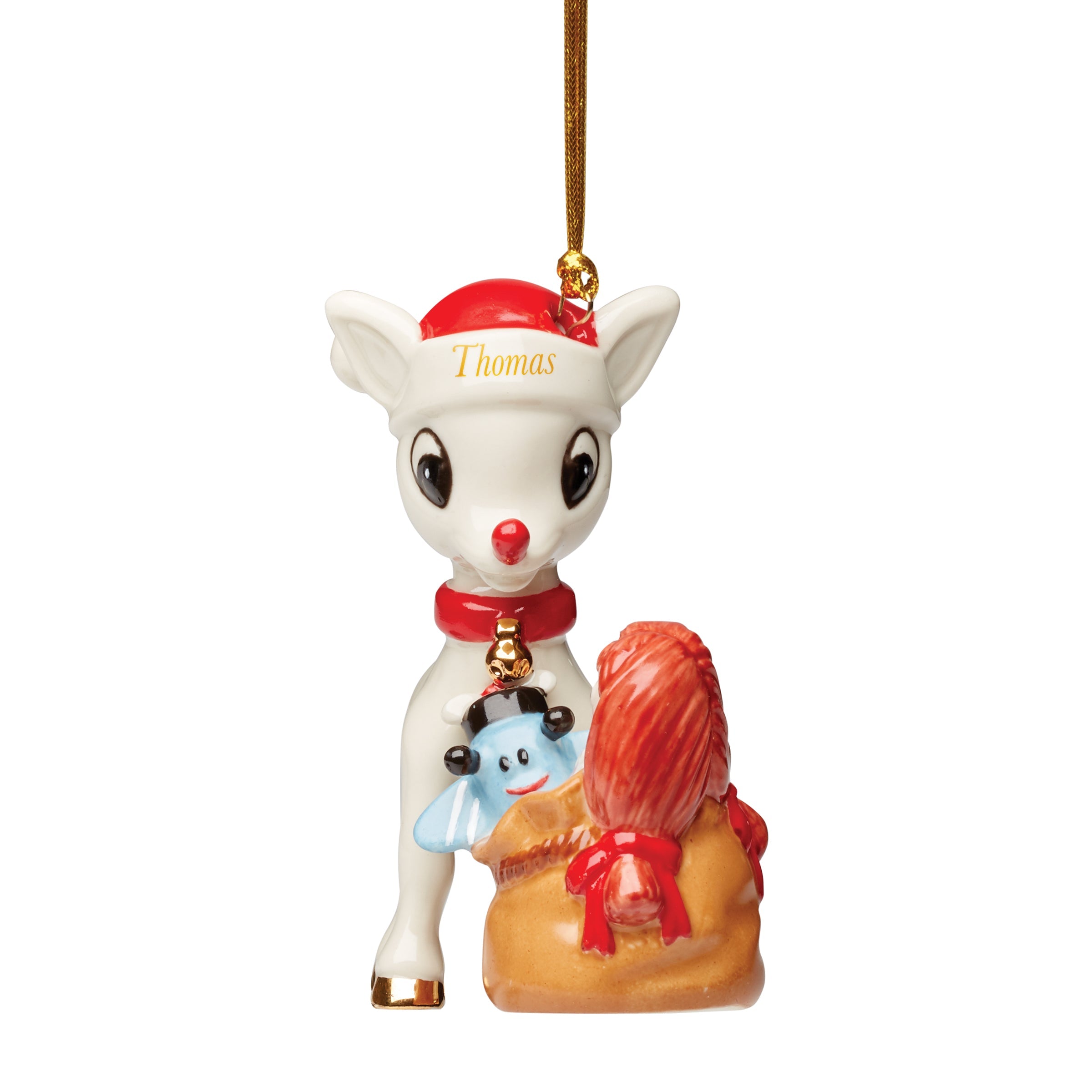 Personalized Rudolph Delivering Toys Ornament - Image 2