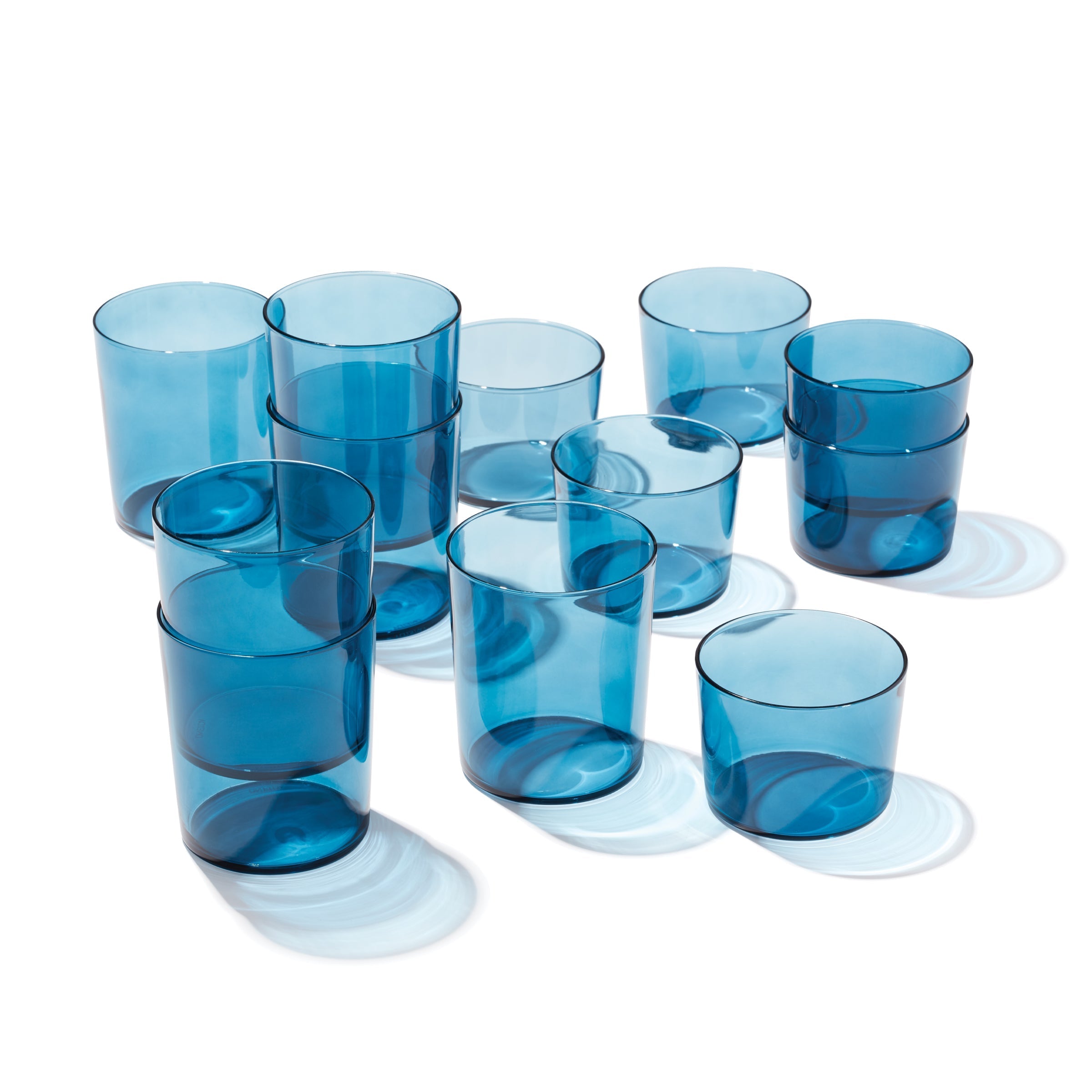 Stackables Blue Short & Tall Glasses - Set Of 12
