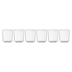 Stackable Clear Tall Glasses - Set Of 6
