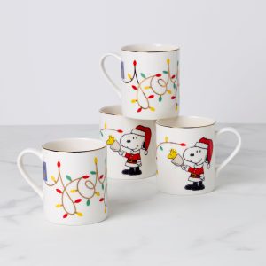 Snoopy Christmas Mugs - Set of 4