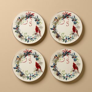 Winter Greetings Salad Plates - Set of 4