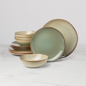 Organic Shades Sage 12-Piece Dinnerware Set