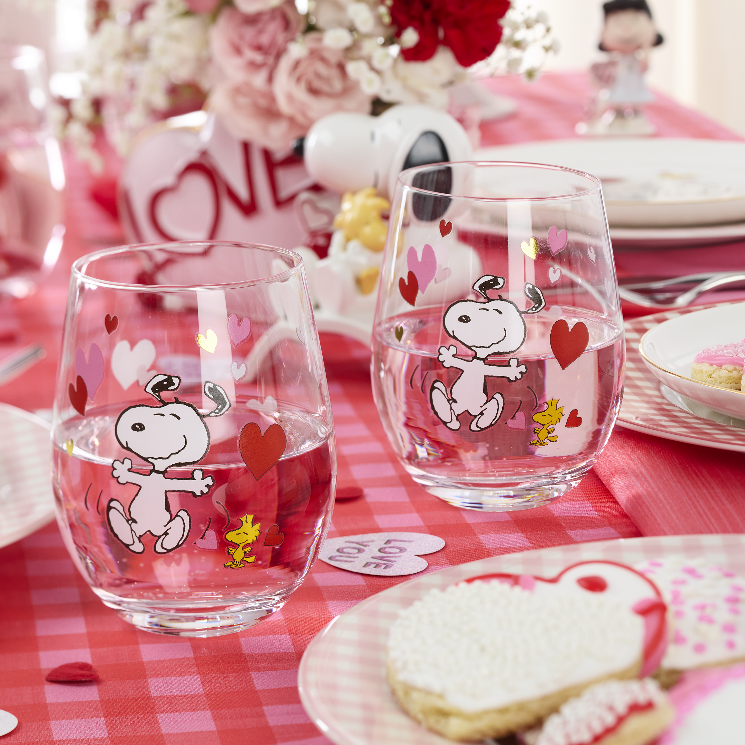 Snoopy Valentine's Day Tumblers - Set Of 4 - Image 3