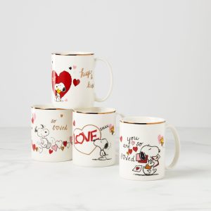 Snoopy Valentine's Day Mugs - Set of 4