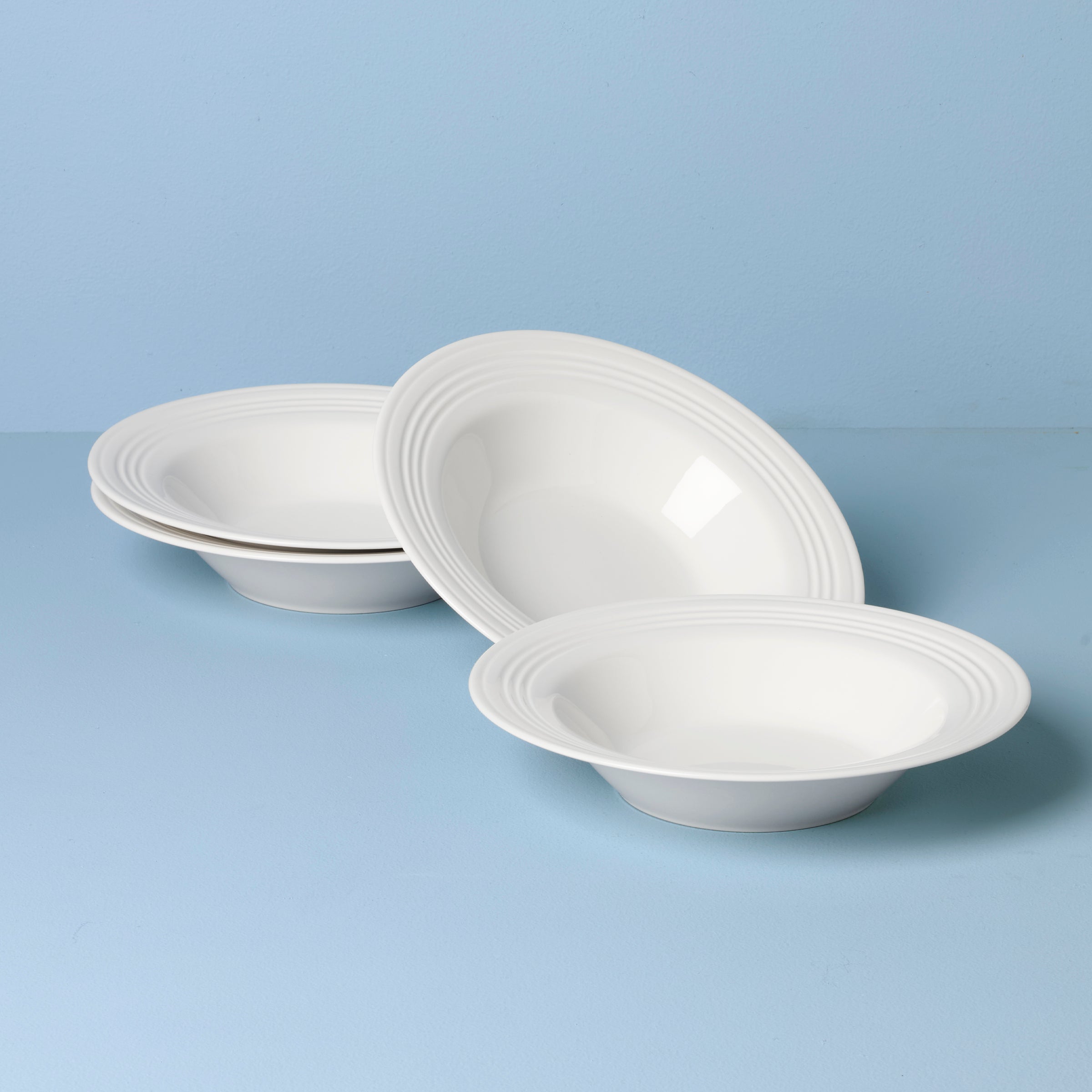 Tin Can Alley Rimmed Pasta/Soup Bowls - Set of 4