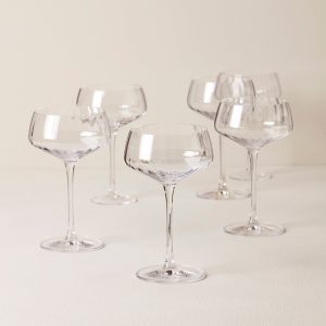 Tuscany Classics Angled Optic Coupe Glasses - Set Of 6