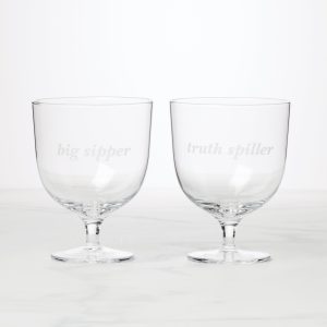 Truth Spiller & Big Sipper Short Glasses - Set Of 2