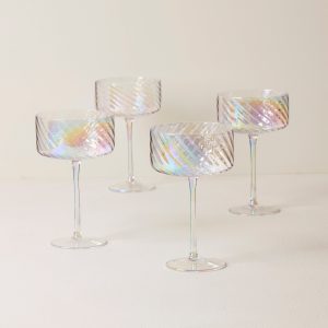 Tuscany Classics Iridescent Coupe Glasses - Set Of 4