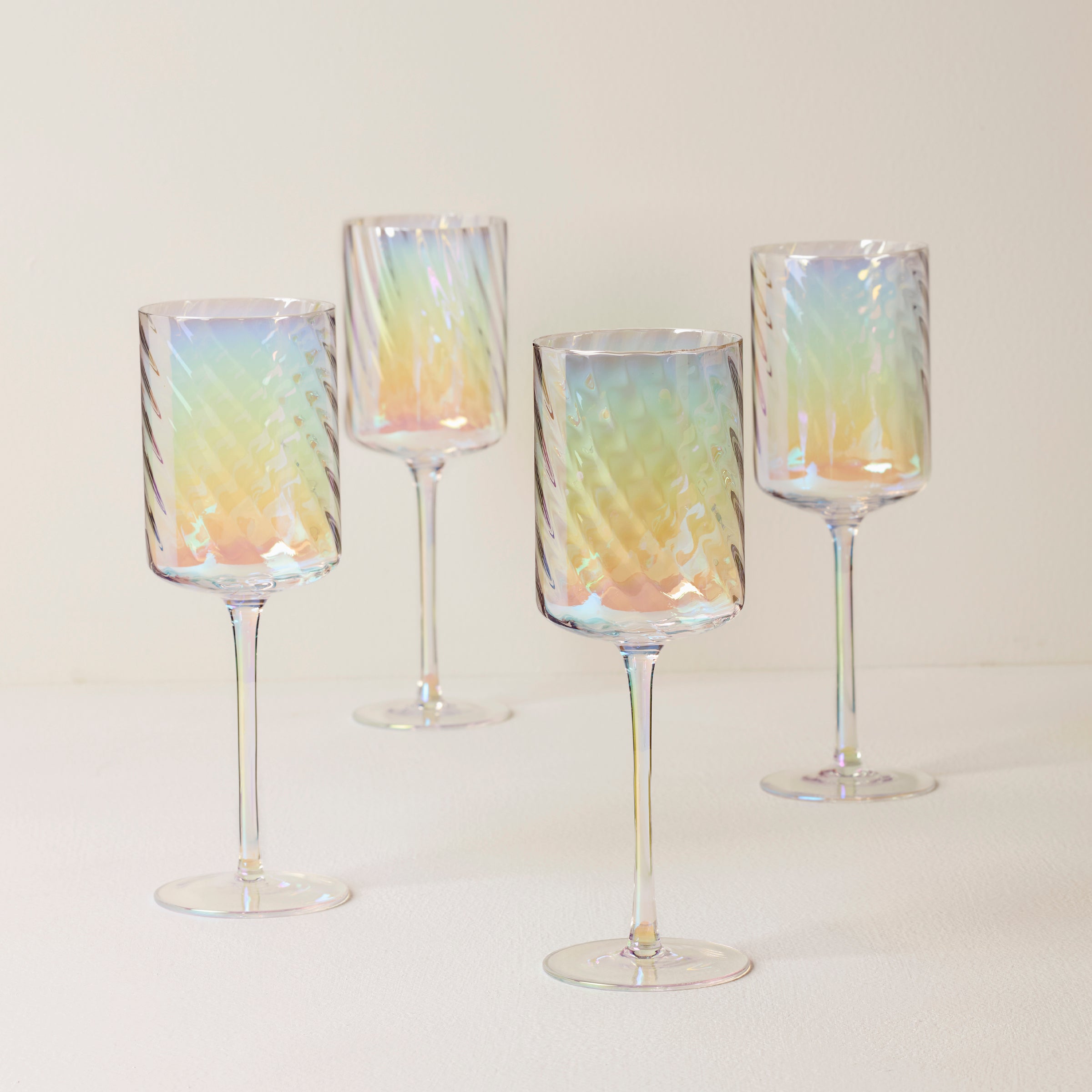 Tuscany Classics Iridescent Red Wine Glasses - Set Of 4