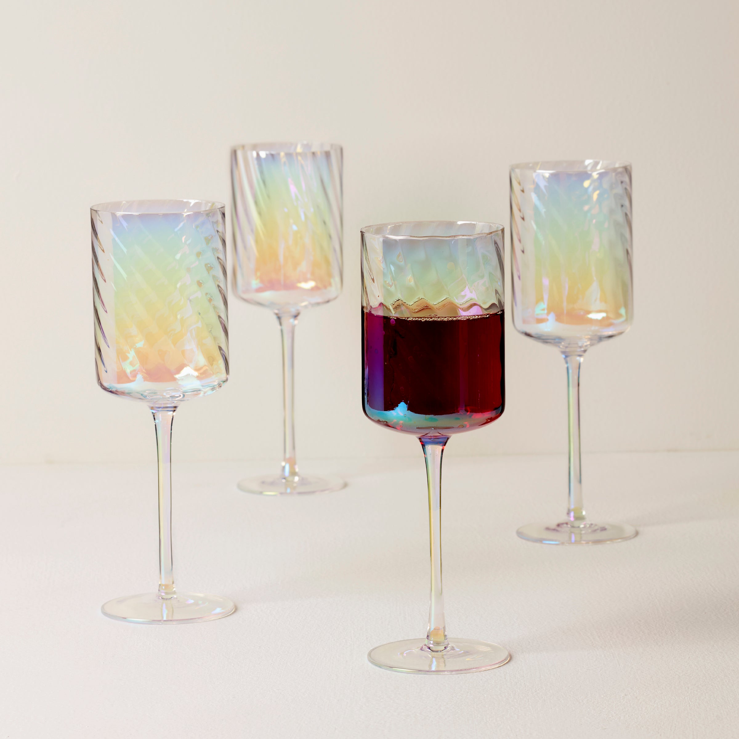 Tuscany Classics Iridescent Red Wine Glasses - Set Of 4 - Image 2