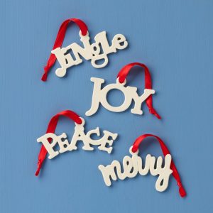 Sentiment Charm Ornaments - Set Of 4