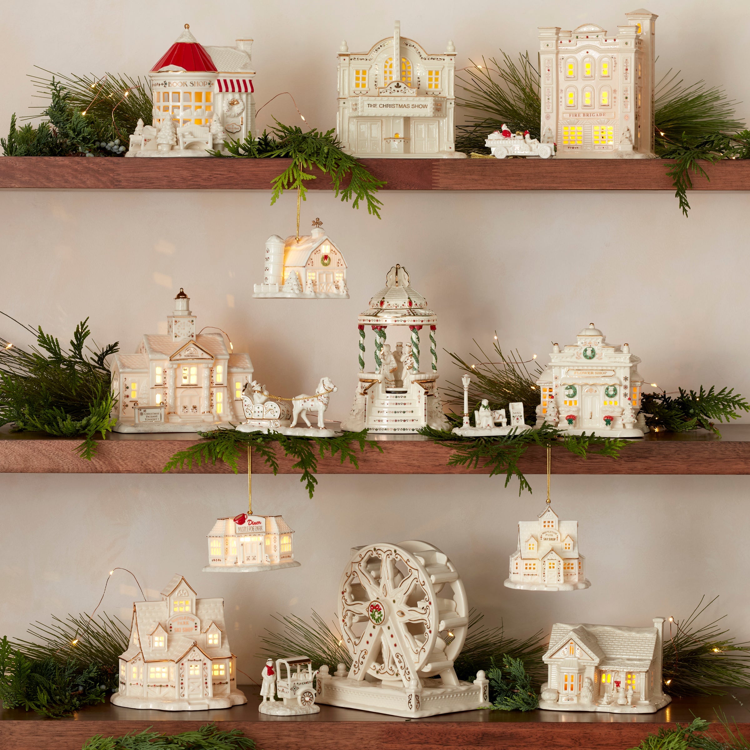 Mistletoe Park Lit Flower Shop Figurine - Image 5