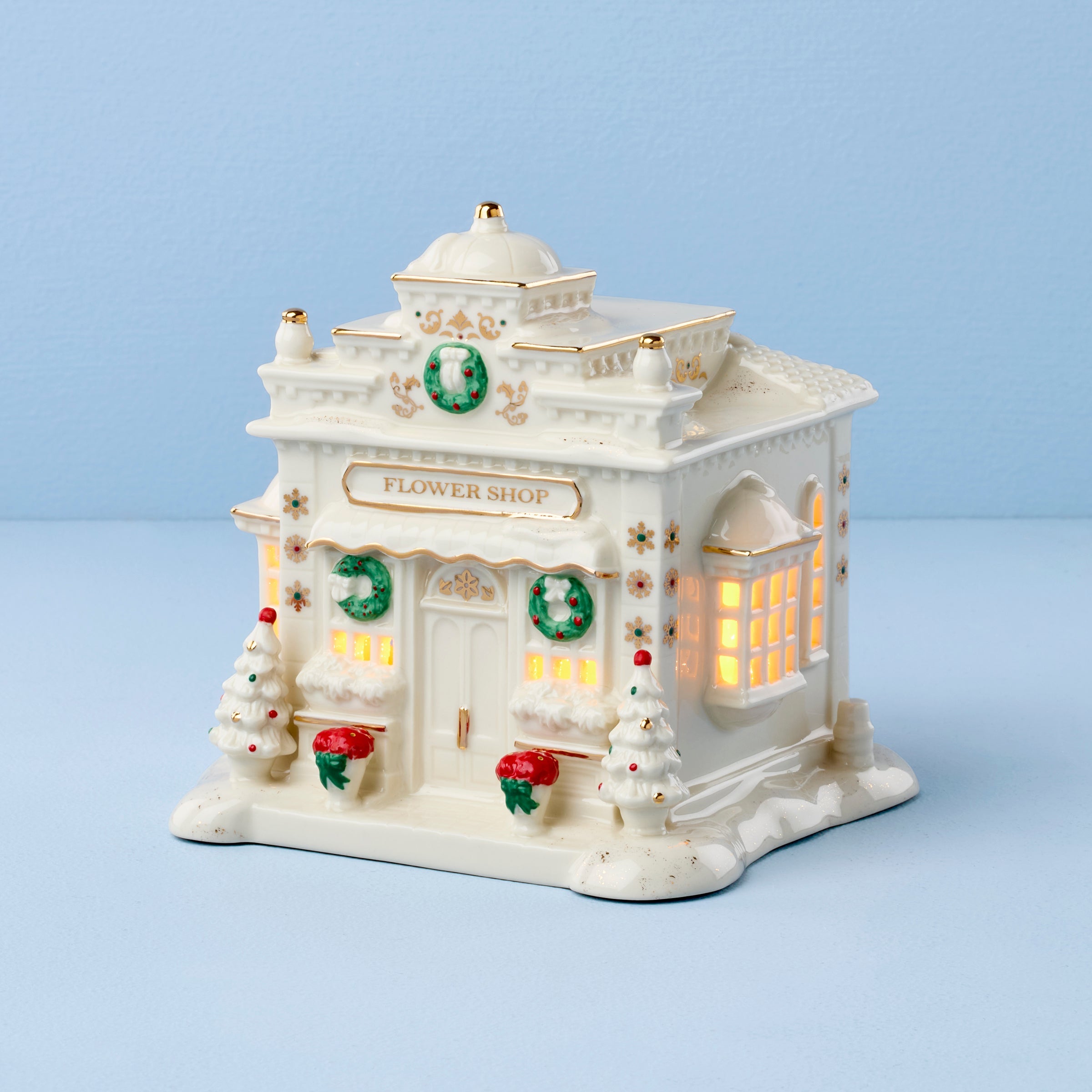 Mistletoe Park Lit Flower Shop Figurine