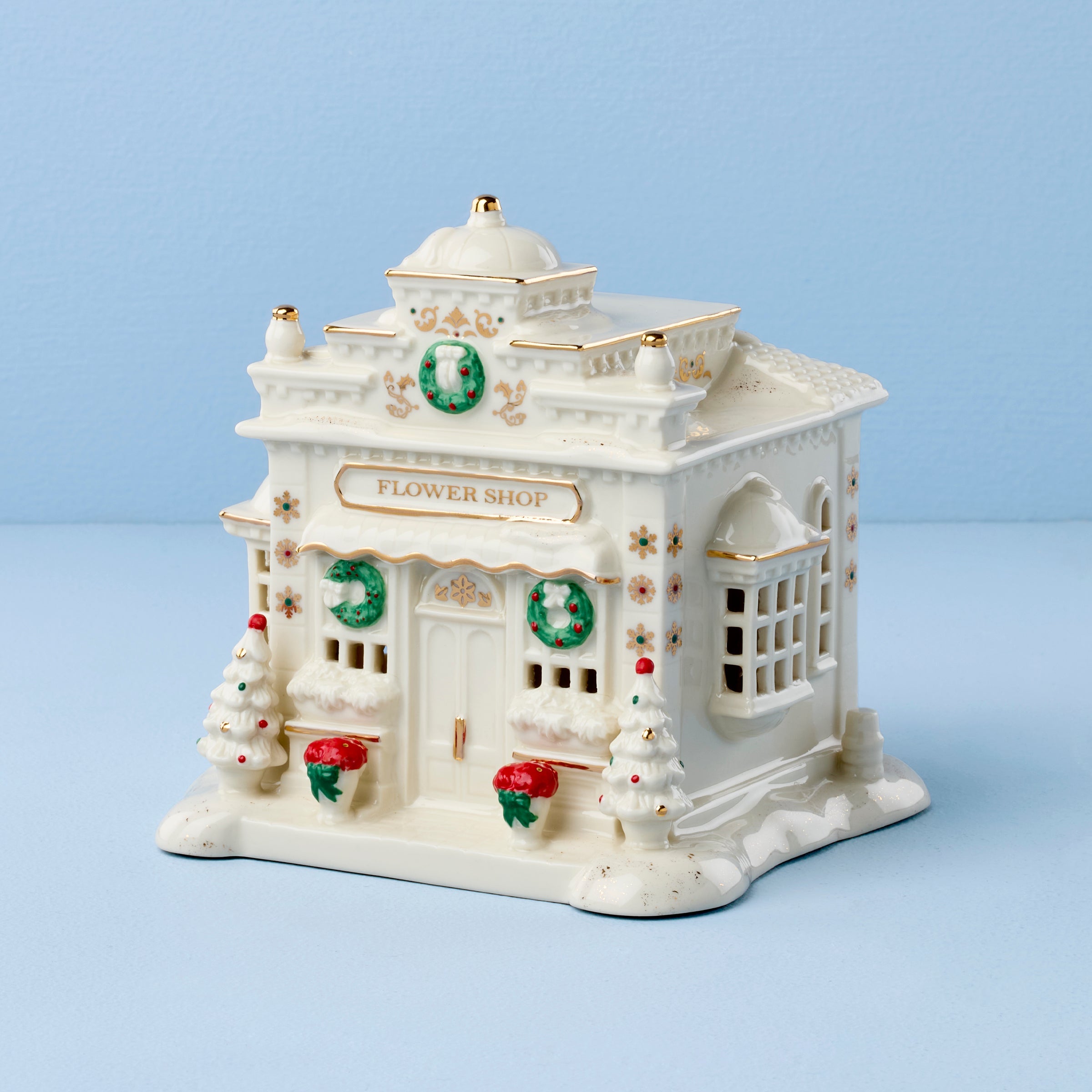 Mistletoe Park Lit Flower Shop Figurine - Image 2