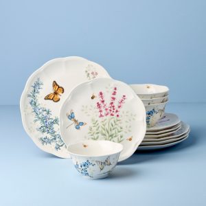 Butterfly Meadow Herbs 12-Piece Dinnerware Set