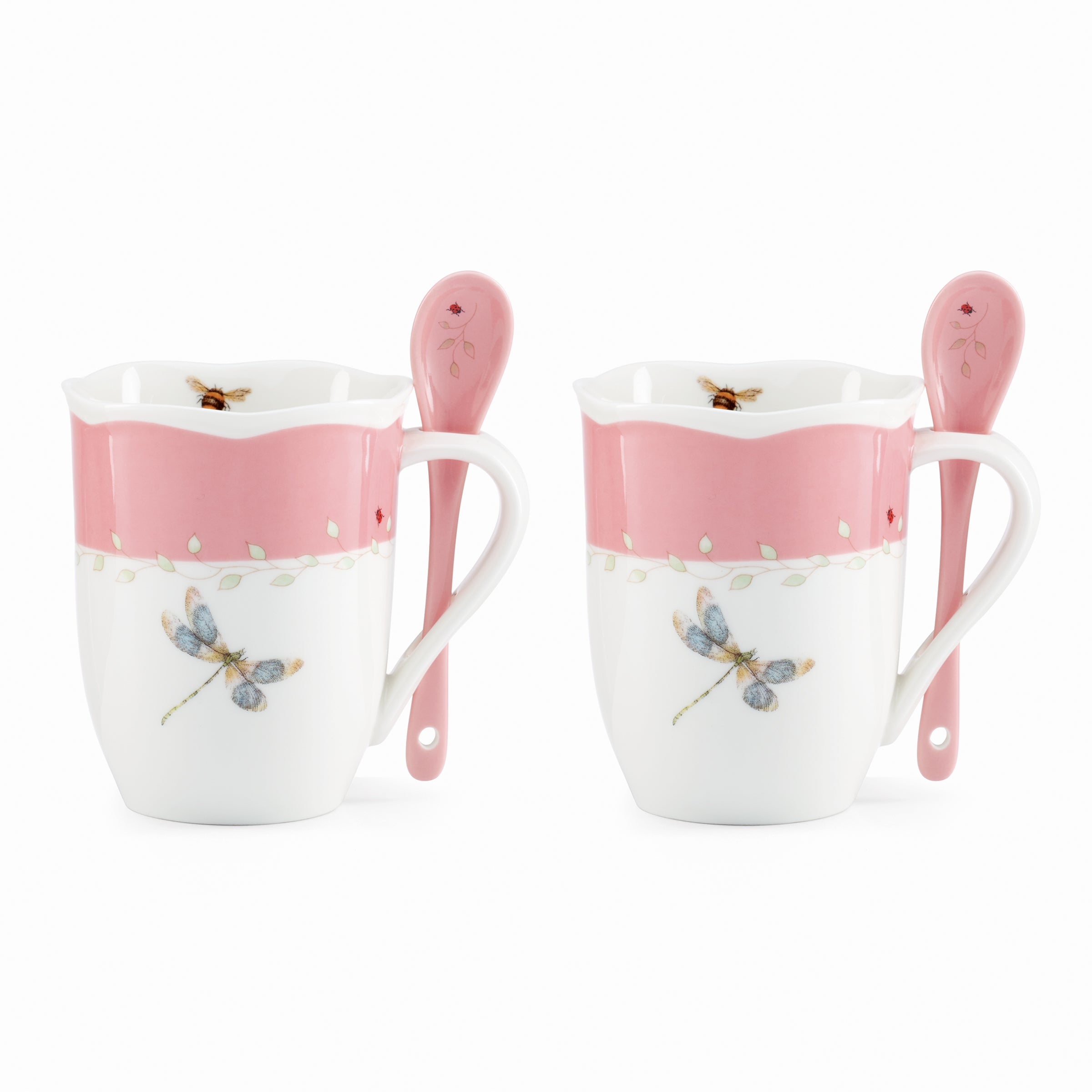Butterfly Meadow Color Mugs With Spoons - Set of 8 - Image 9