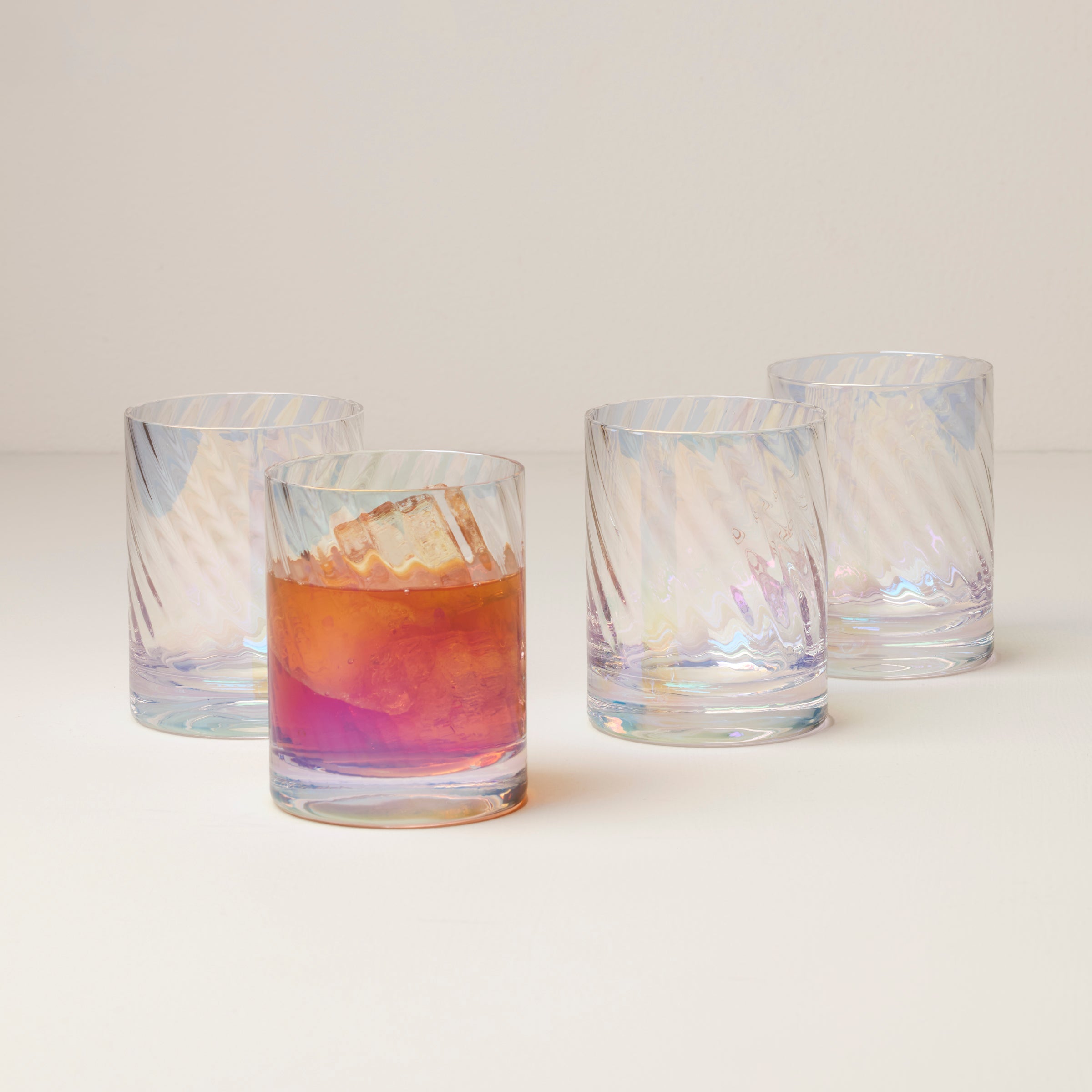 Tuscany Classics Iridescent Double Old Fashion Glasses - Set - Image 2