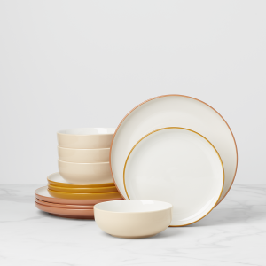 24 Seven Colors Sunbaked 12-Piece Dinnerware Set