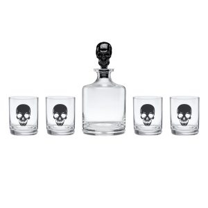 Vintro Halloween 5-Piece Skeleton Whiskey Set