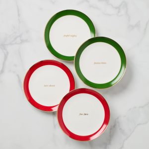 Evergreen Rim Accent Plates - Set of 4