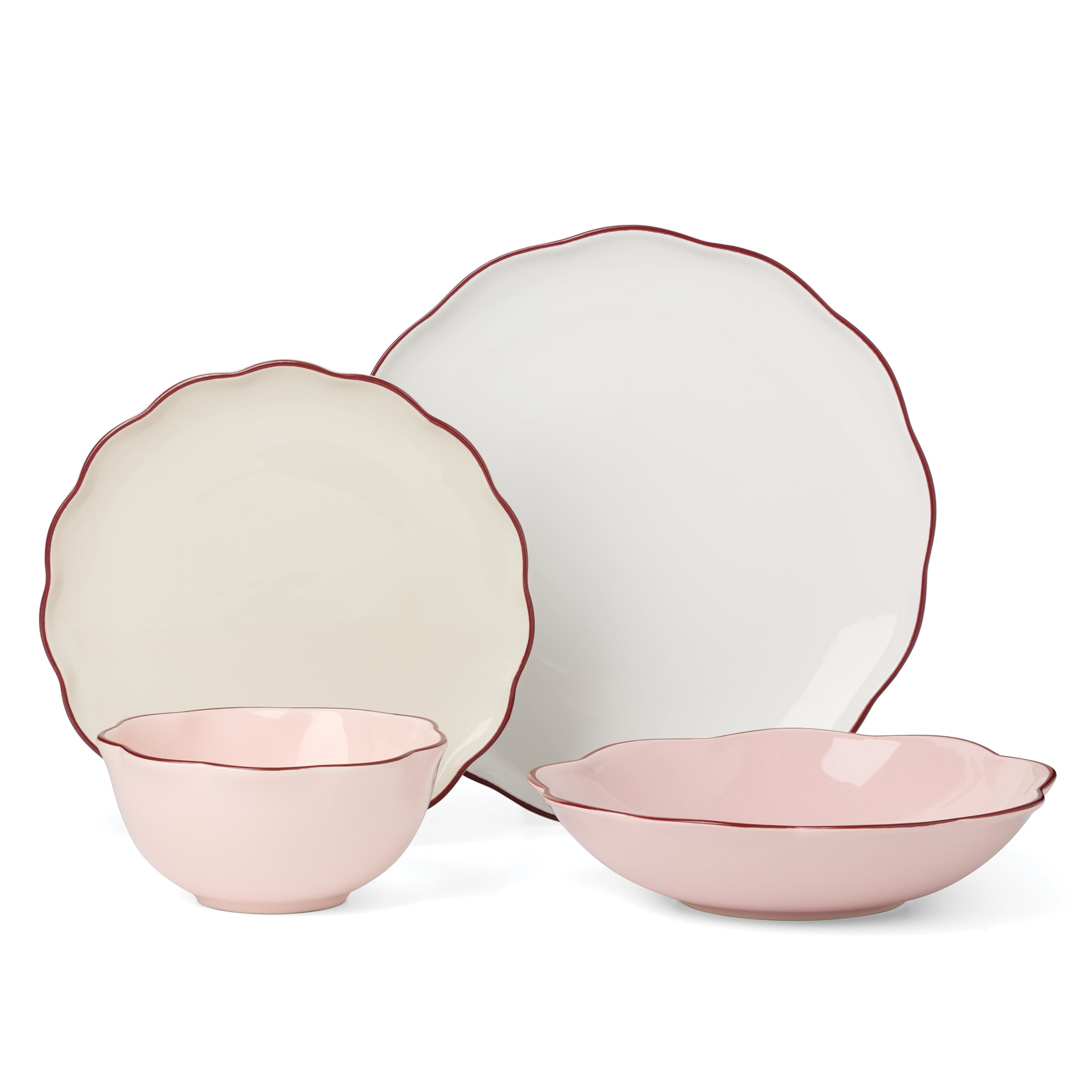 Garden Party Pink 16-Piece Dinnerware Set - Image 6