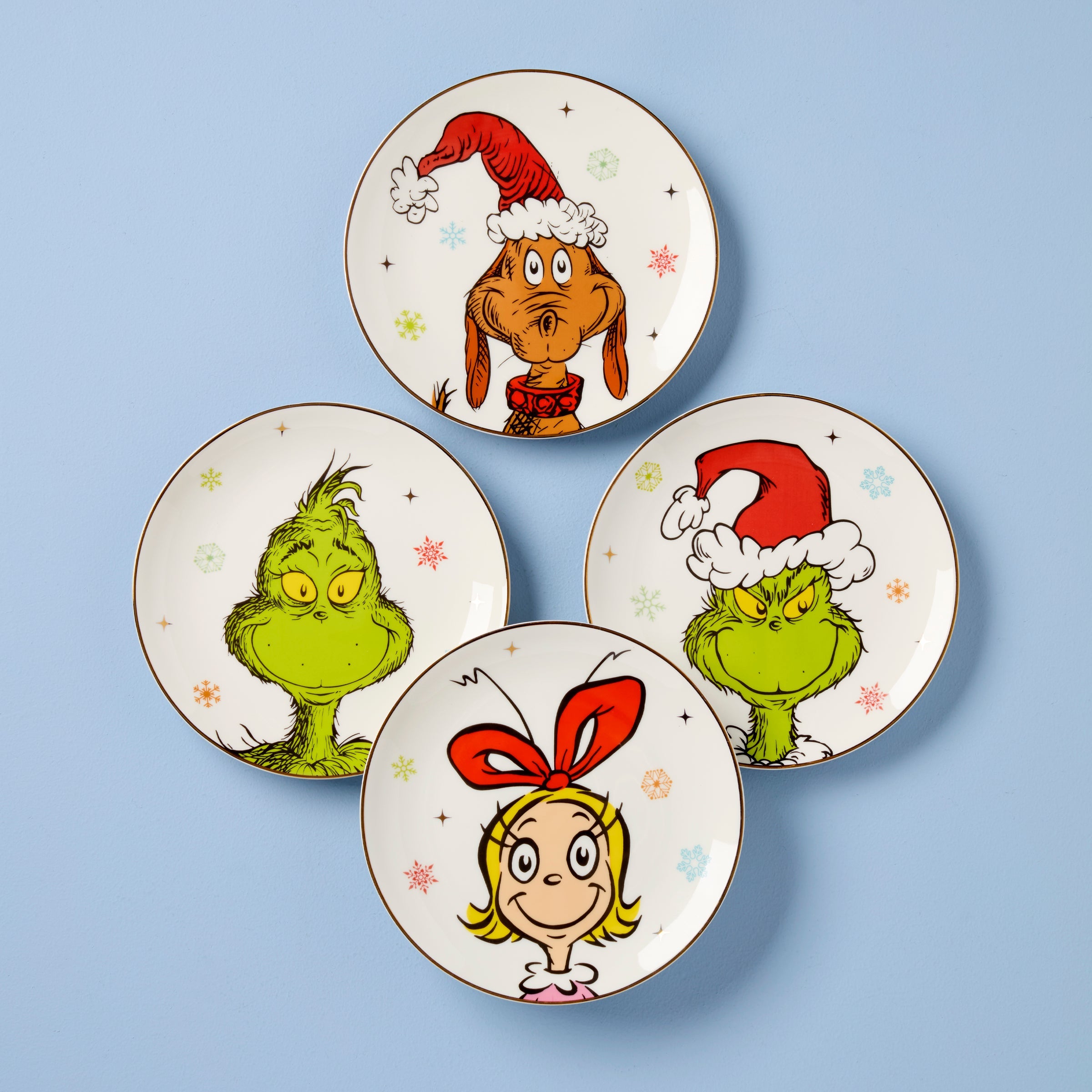 Merry Grinchmas Accent Plates - Set of 4