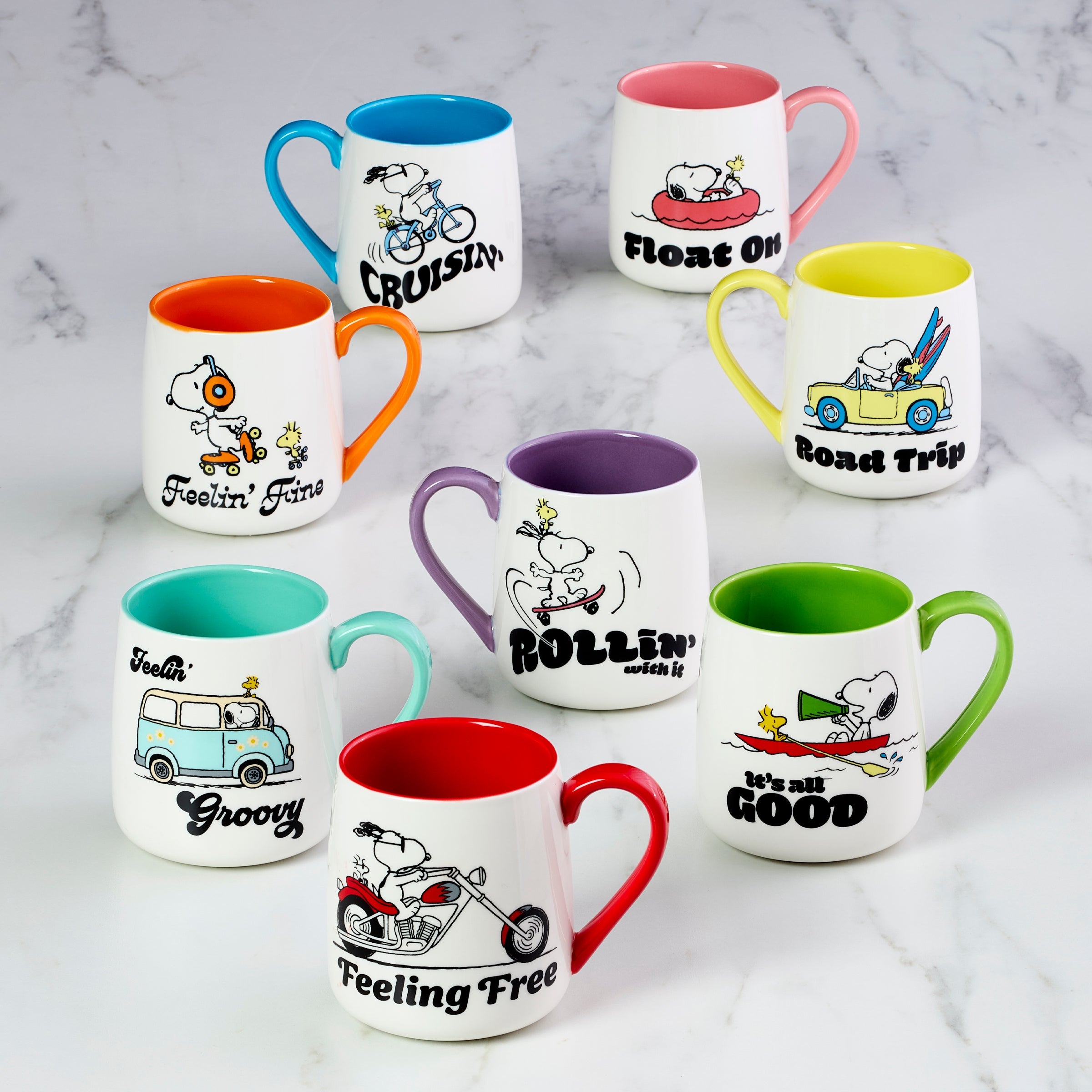 Peanuts Mugs - Set of 2 - Rollin'-All Good - Image 4
