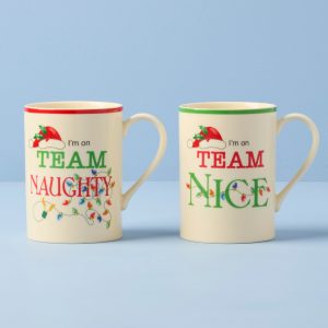 Holiday Naughty & Nice Mugs - Set of 2