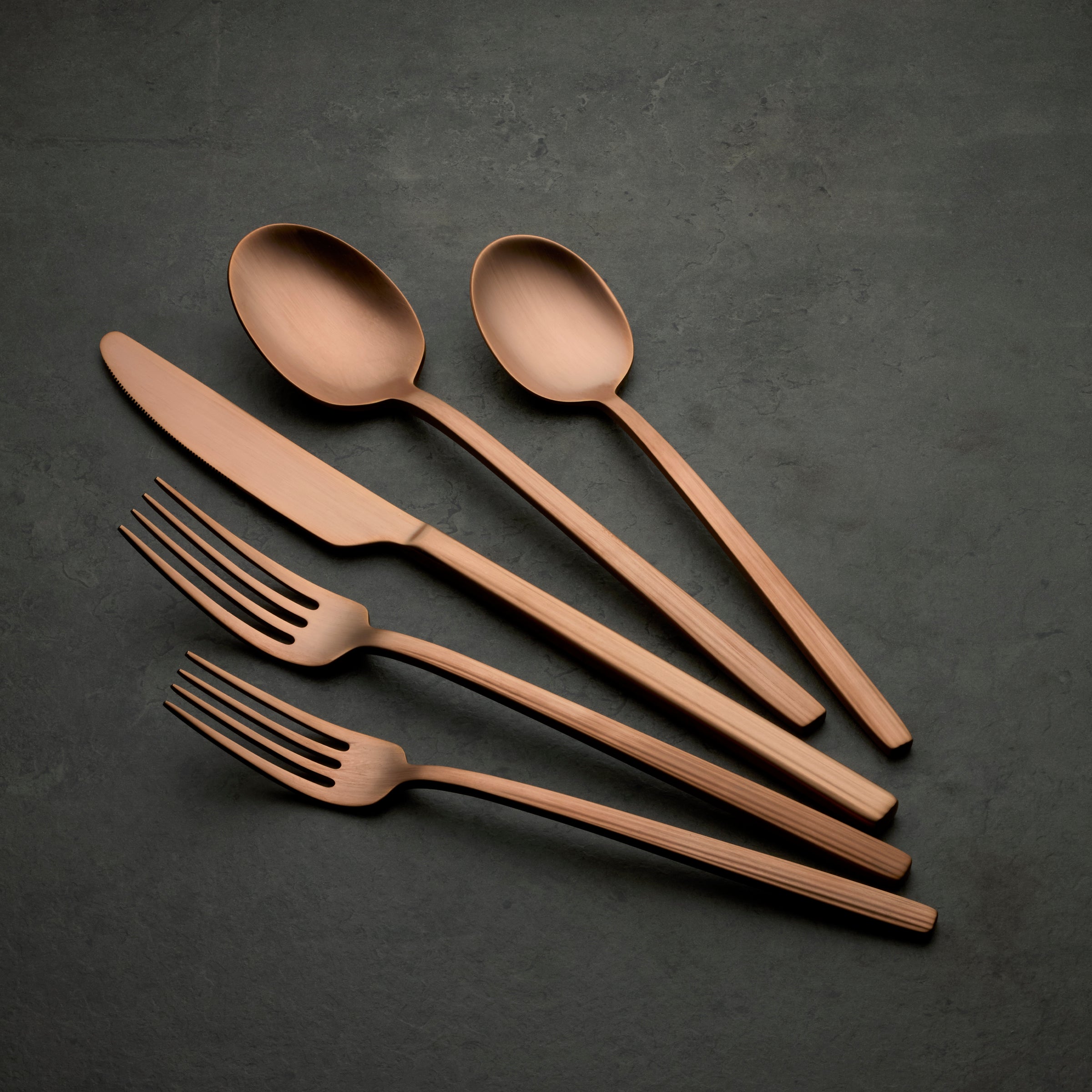 Dean Rose Gold Satin 20 Piece Flatware Set - Image 5