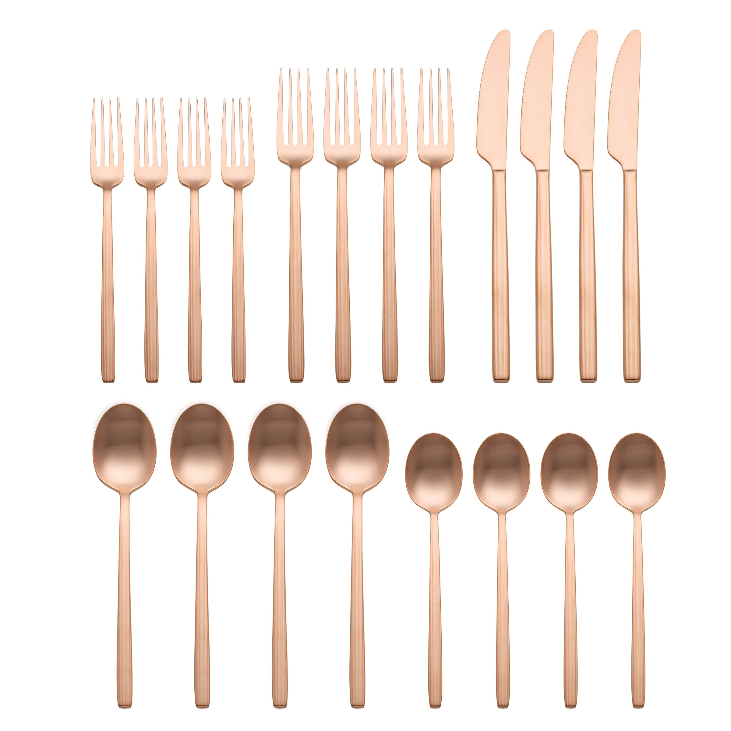 Dean Rose Gold Satin 20 Piece Flatware Set - Image 2