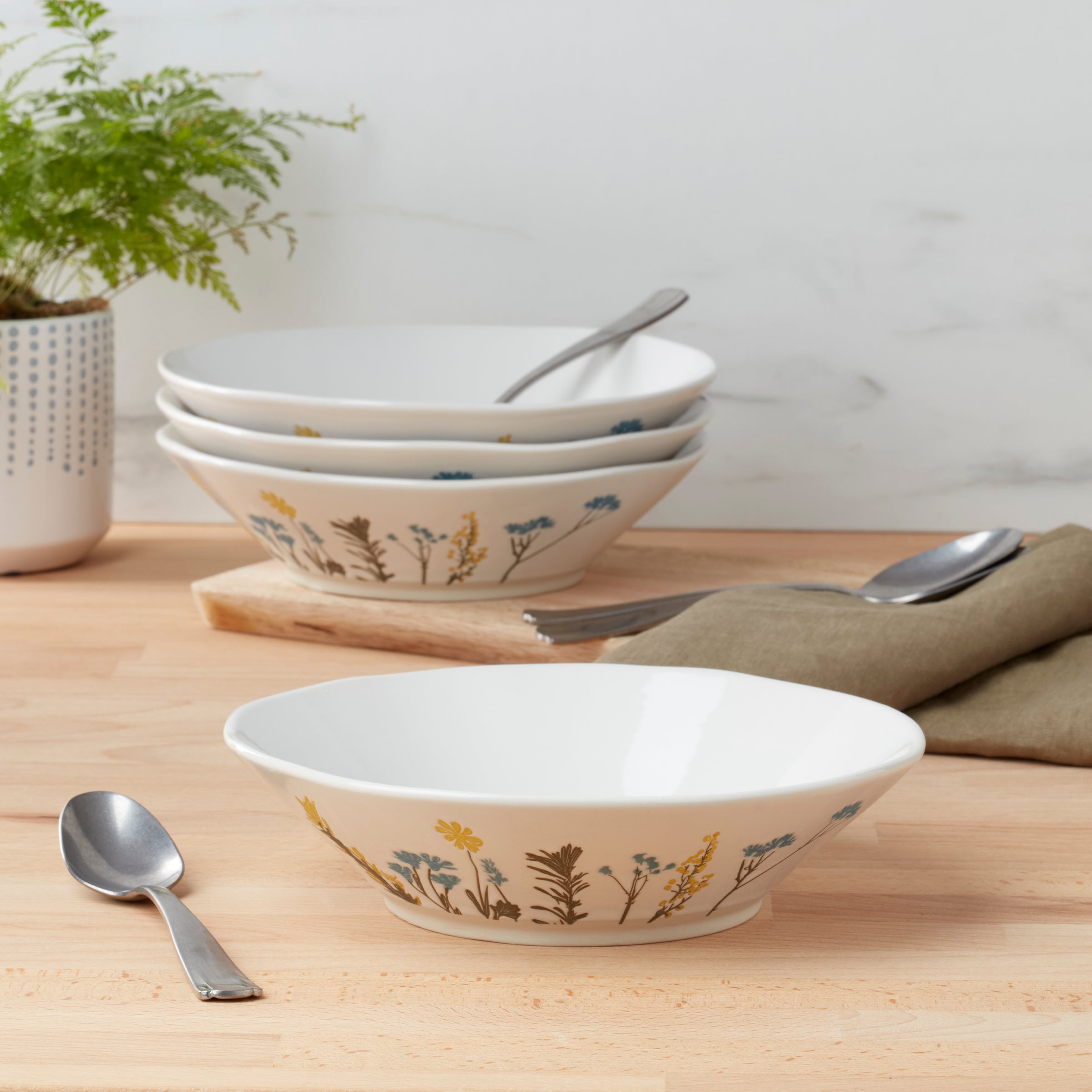 Wildflowers Pasta Bowls - Set of 4 - Image 3