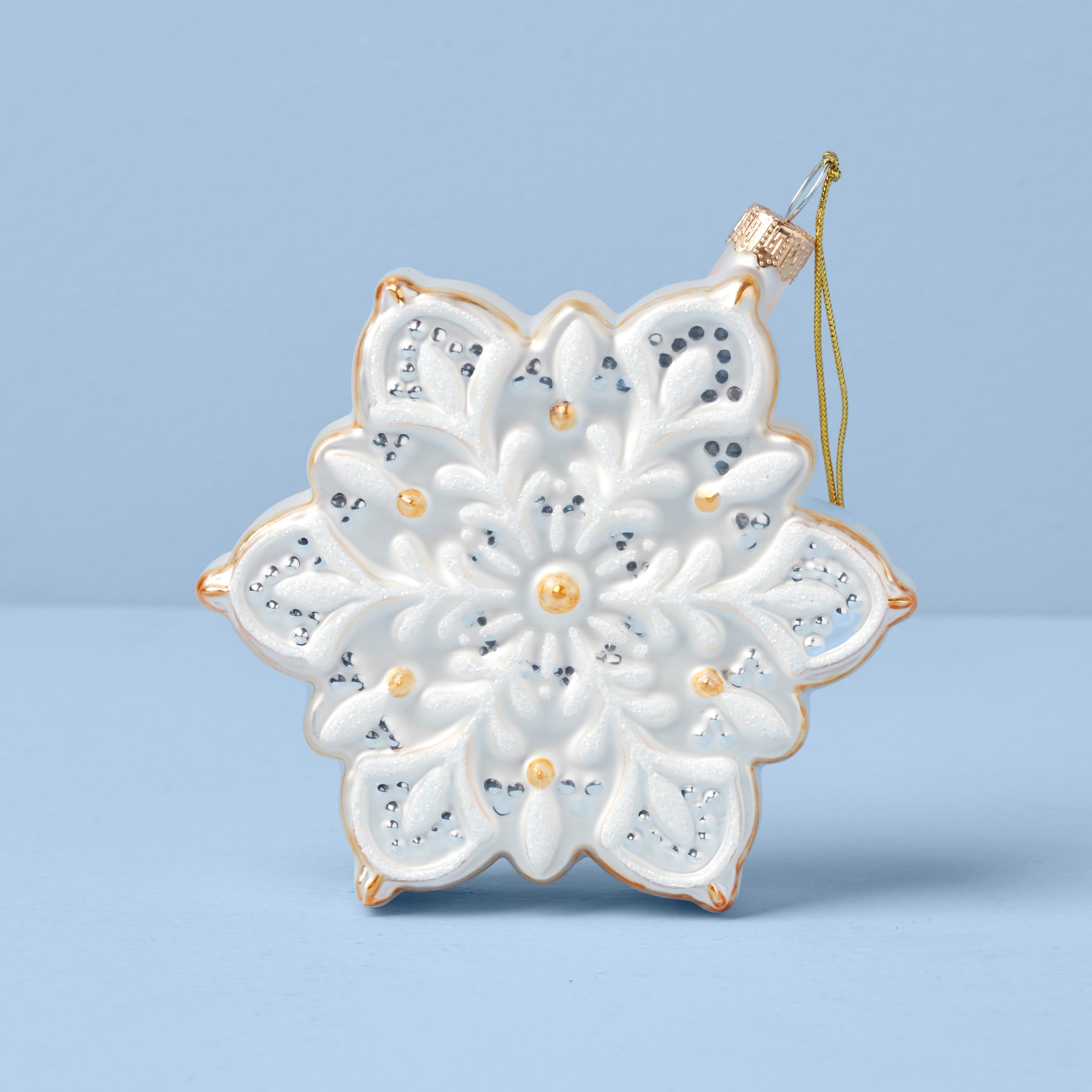 2025 Retro Blown Glass Snowflake Ornament - Image 2