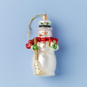 2025 Retro Blown Glass Snowman Ornament
