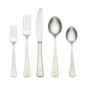 Floral Etch 5 Piece Place Setting
