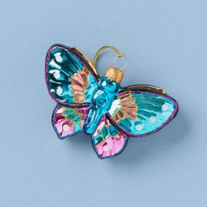 Blown Glass Butterfly Ornament