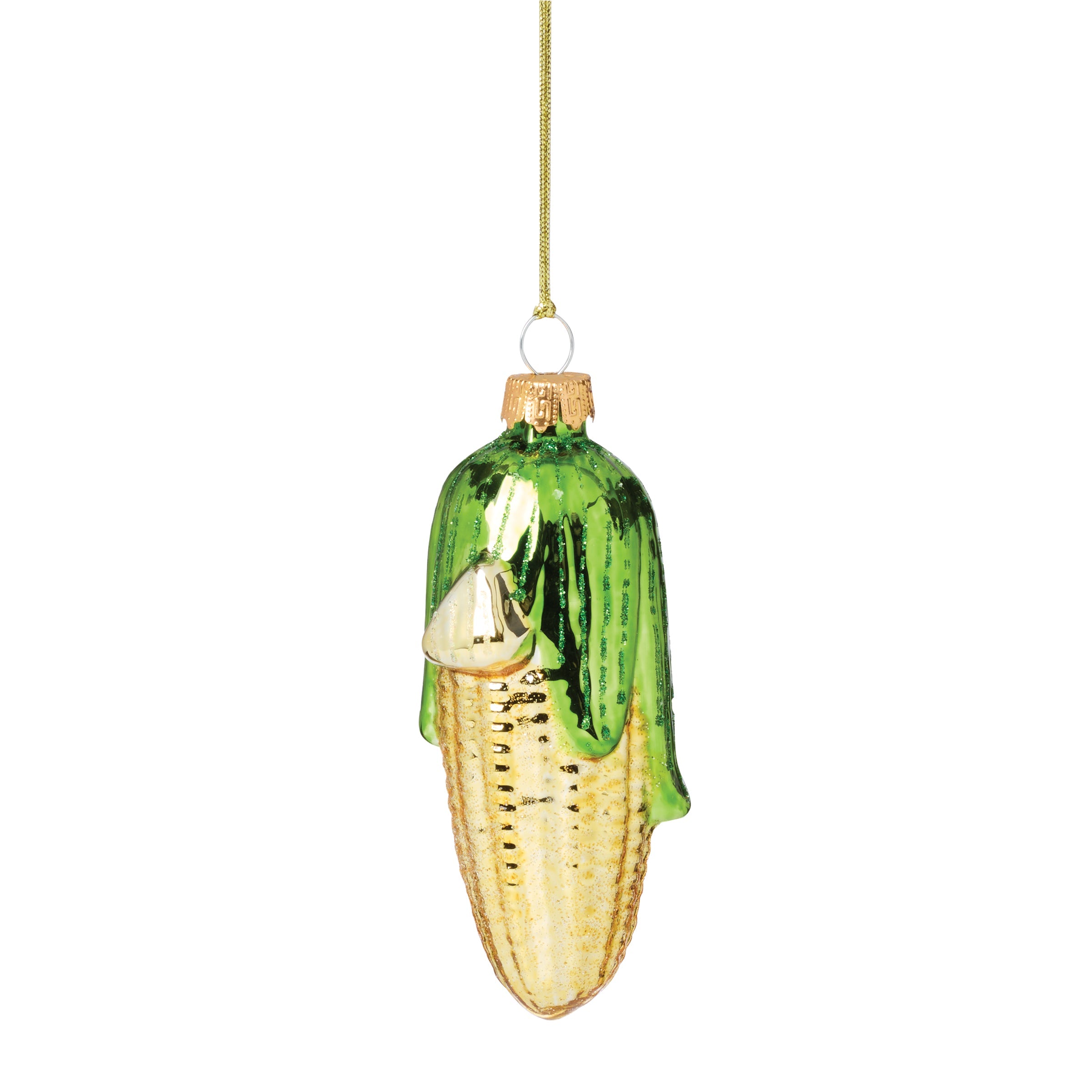 Blown Glass Corn On The Cob Ornament - Image 3