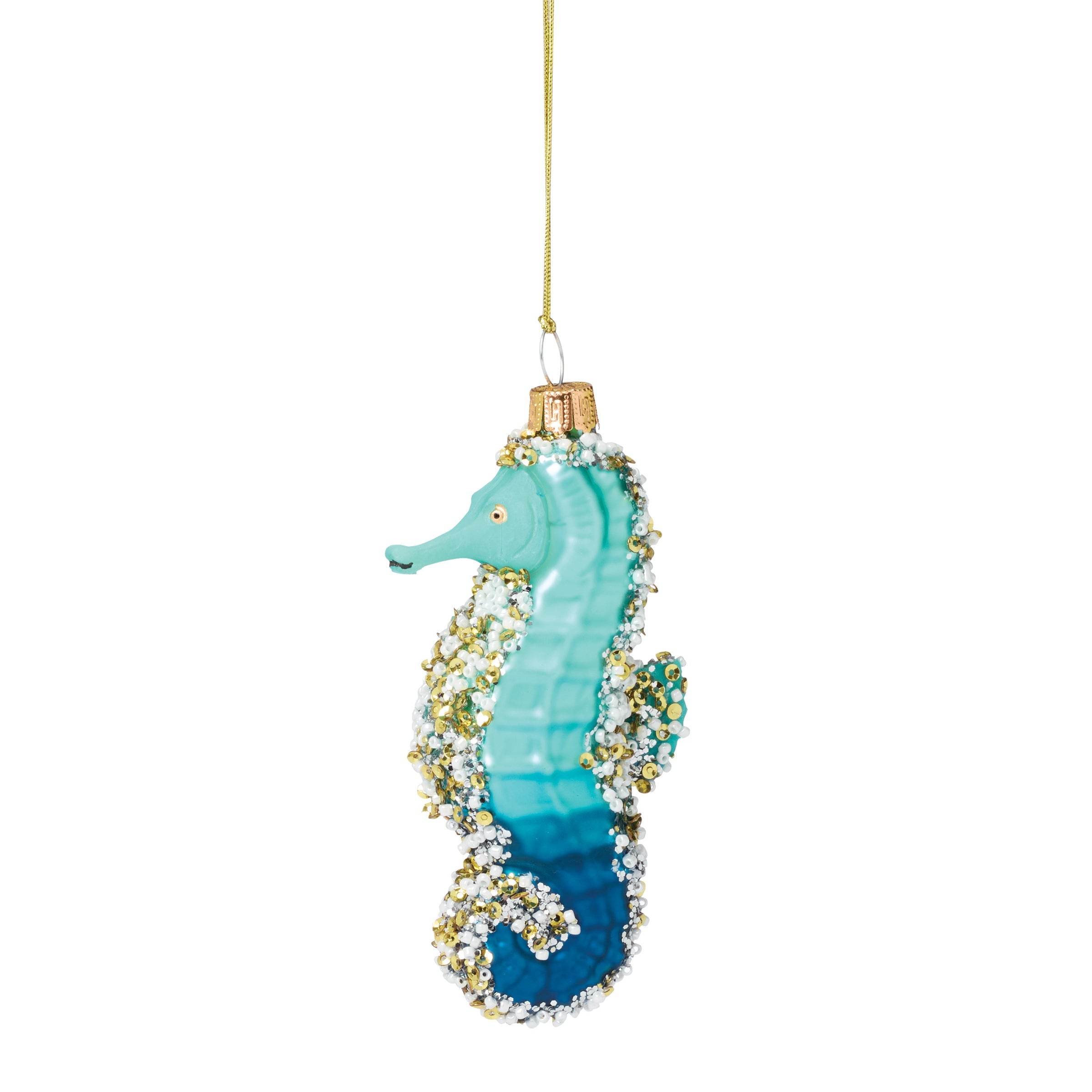 Blown Glass Sea Horse Ornament - Image 3