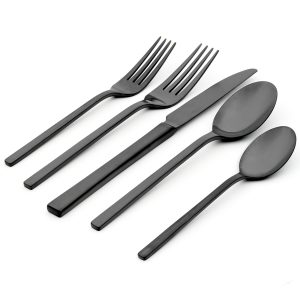 Allay Midnight 20 Piece Flatware Set