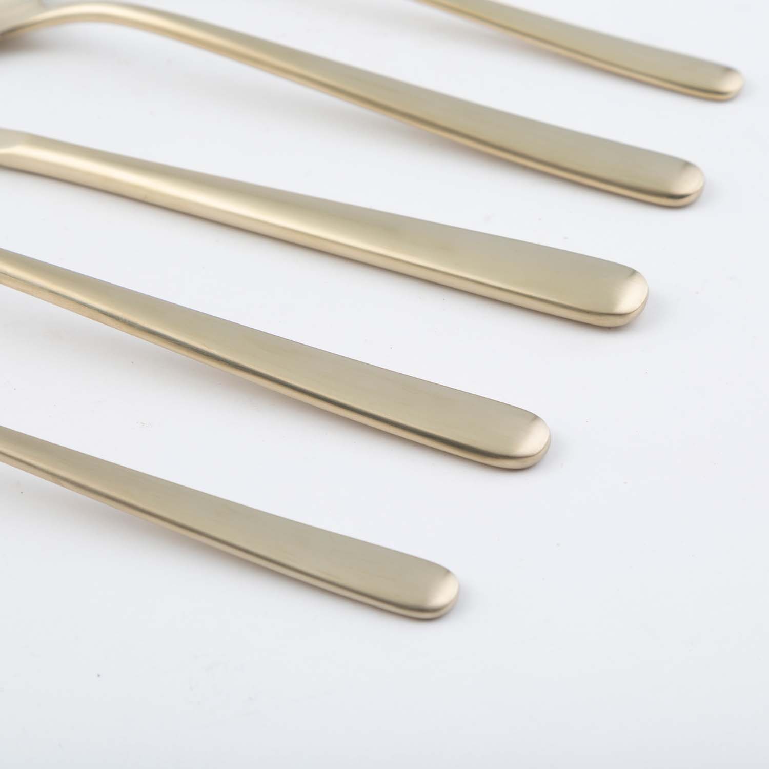 Lorenn Champagne Satin 20 Piece Flatware Set - Image 6