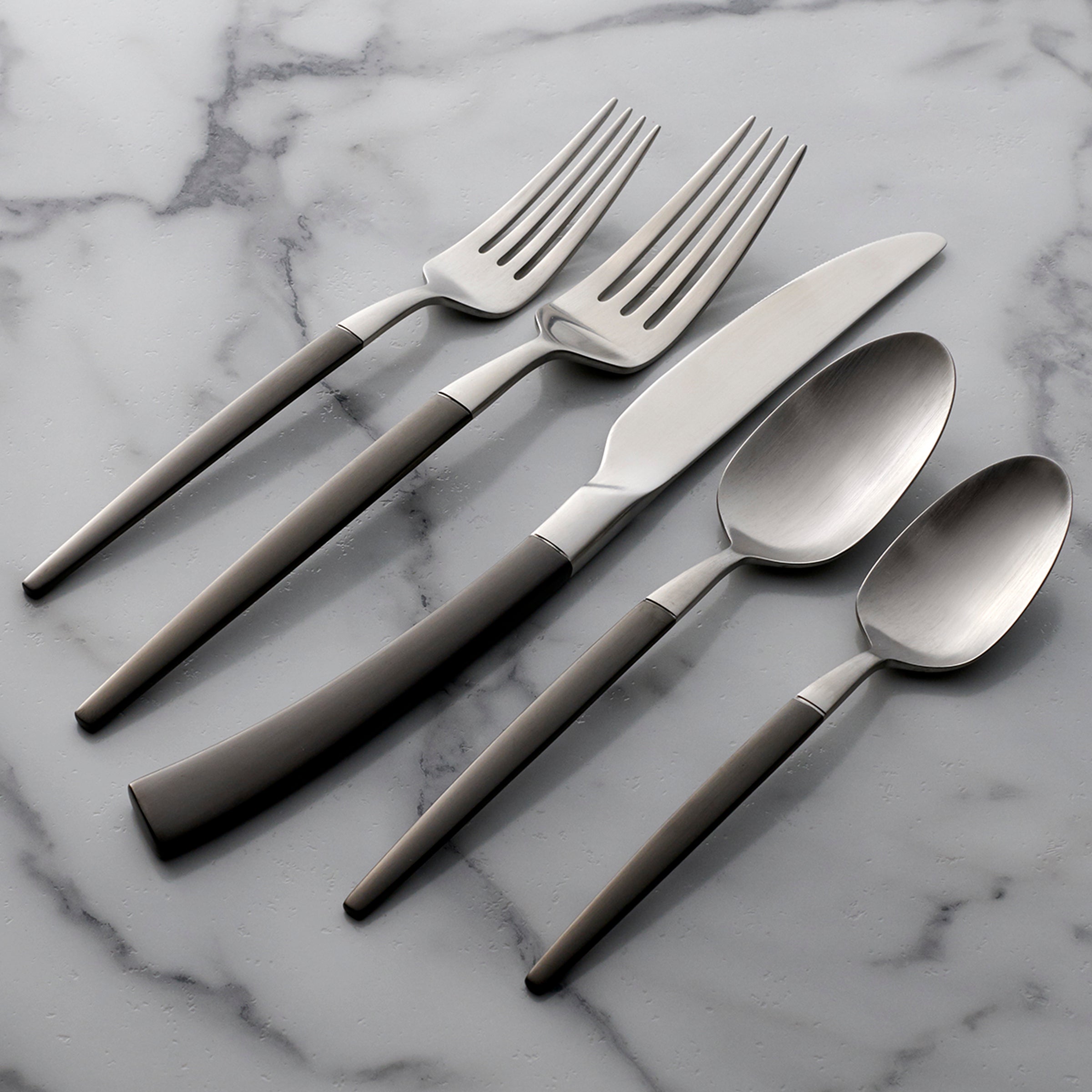 Adjacent Midnight 20 Piece Flatware Set - Image 2