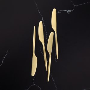 Gaze Champagne Satin Spreader - Set of 4