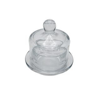 Glass Cloche Condiment Dish. Round