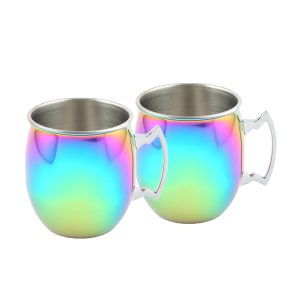 Rainbow Moscow Mule Mugs - Set Of 4