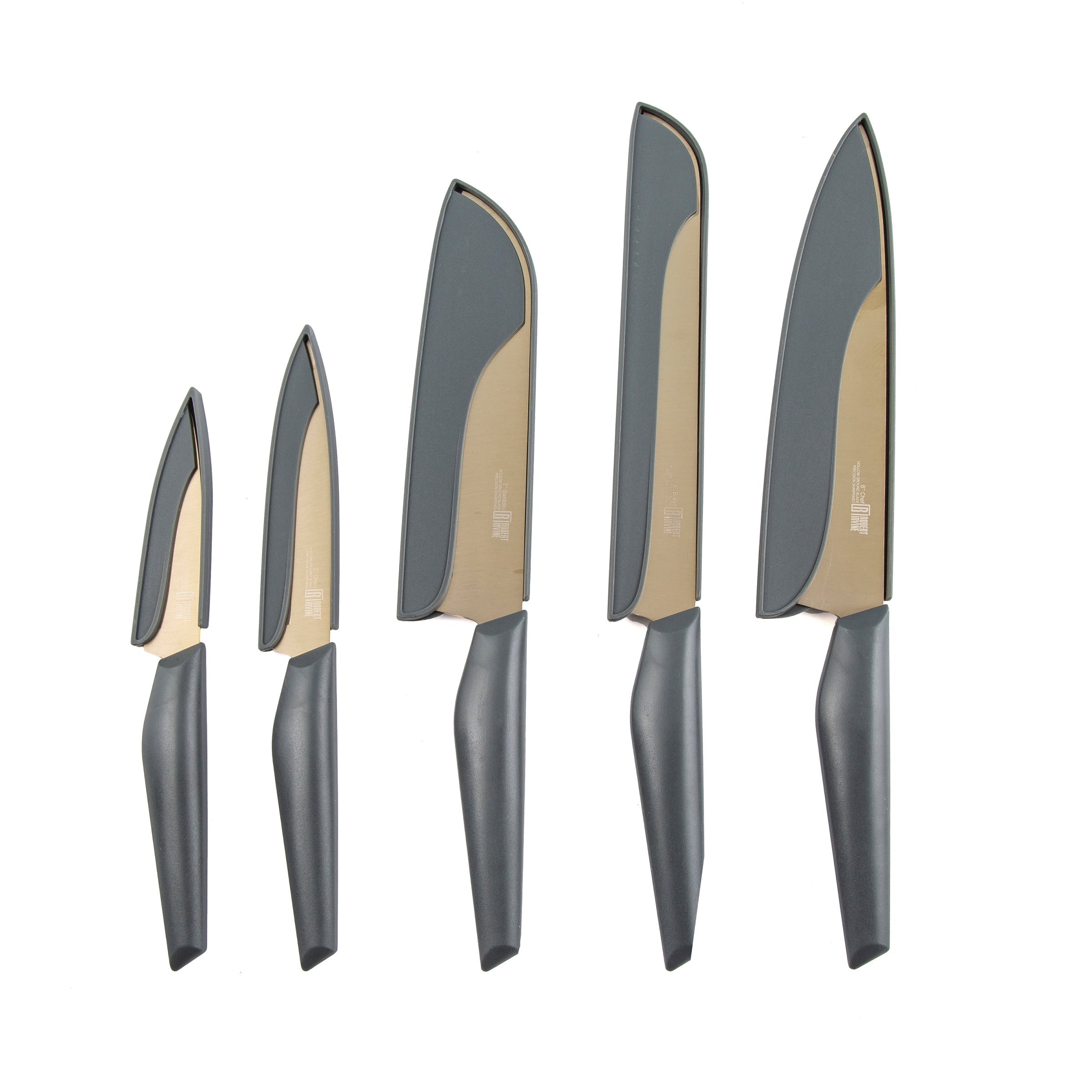 Robert Irvine 10 Piece Cutlery Set - Grey and Champagne - Image 2