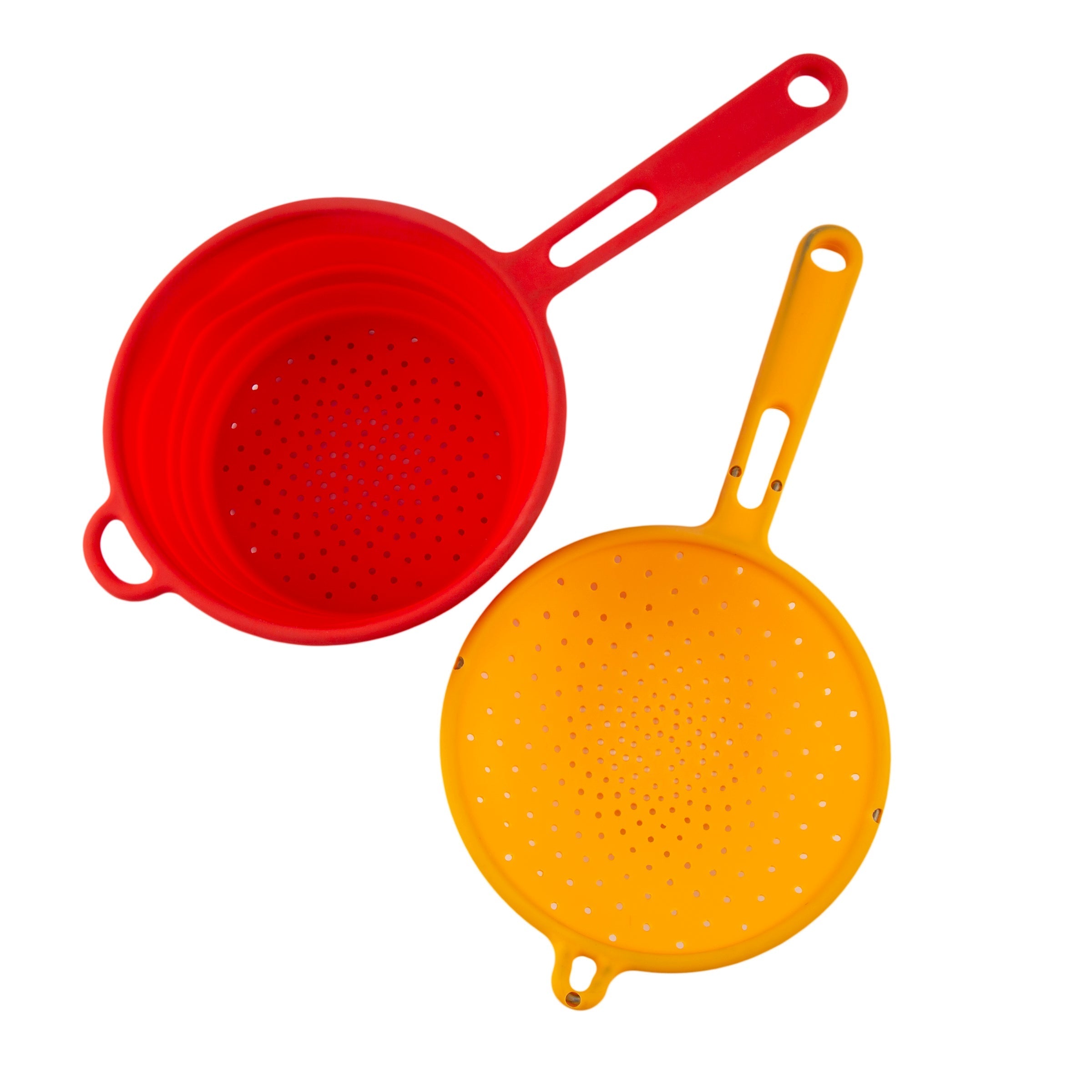 Robert Irvine 2-Piece Silicone Colander Set Orange - Image 2
