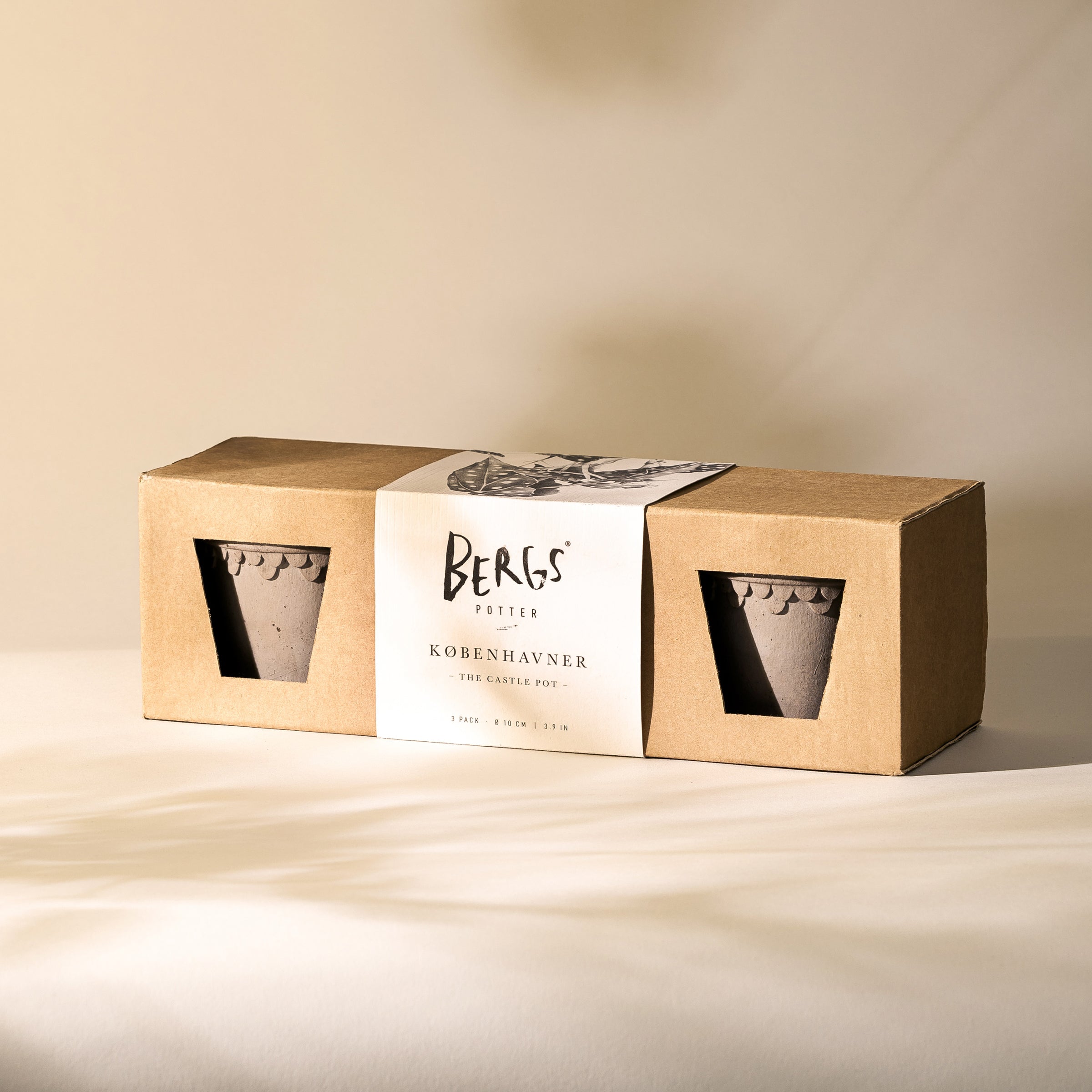 Kobenhavner Raw Nordic Grey 10cm Terracotta Pots. Set of 3 - Image 2