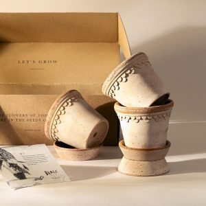 Kobenhavner Raw Rosa Terracotta Pots. Set of 3