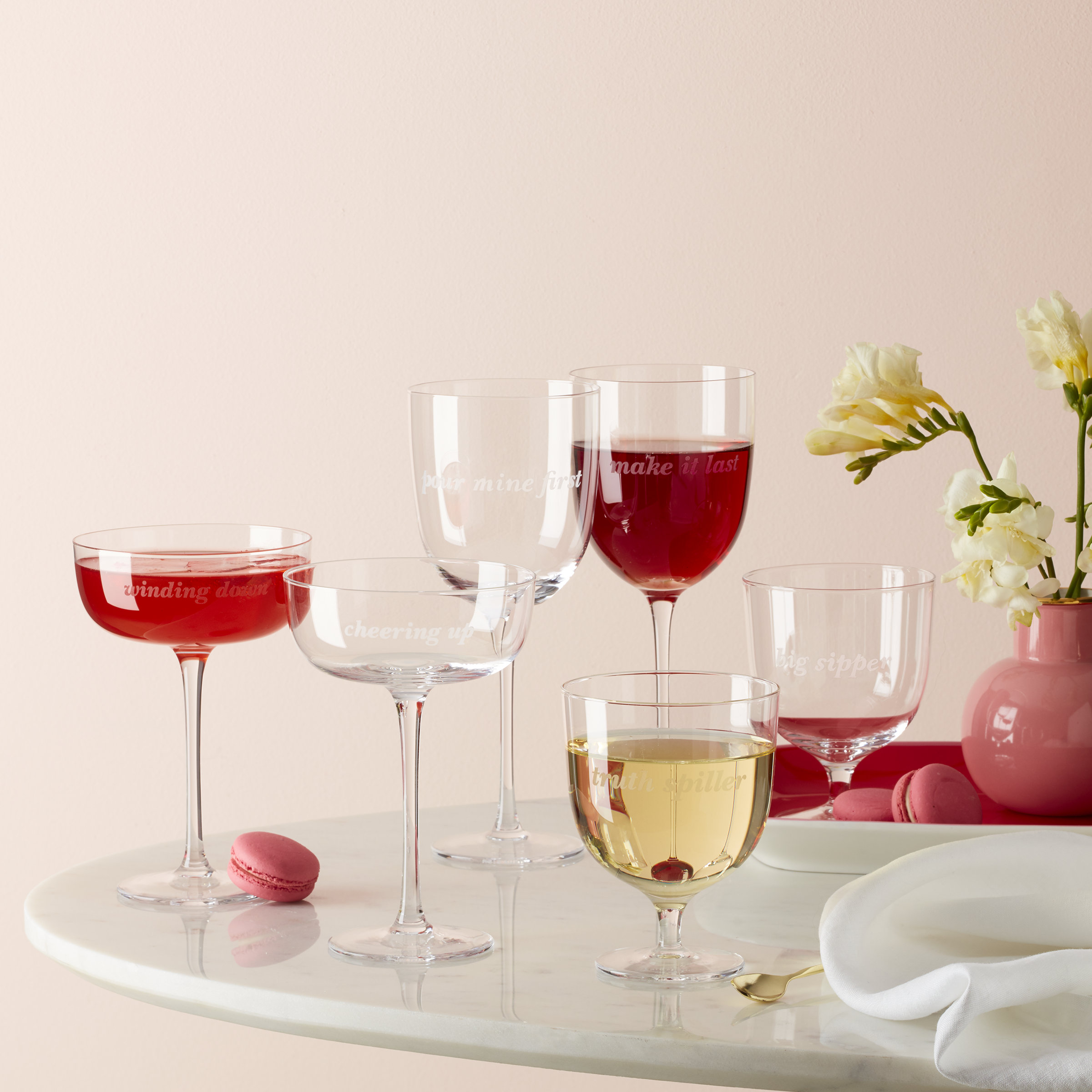 Winding Down & Cheering Up Coupe Glasses - Set Of 2 - Image 3