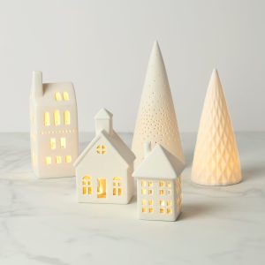 Illuminated Modern Village 5-Piece Set